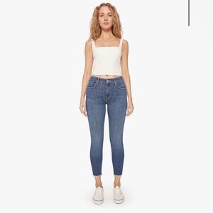 MOTHER Women’s 26 Looker Ankle Fray High-Rise Skinny Jeans - Girl Crush - EUC!